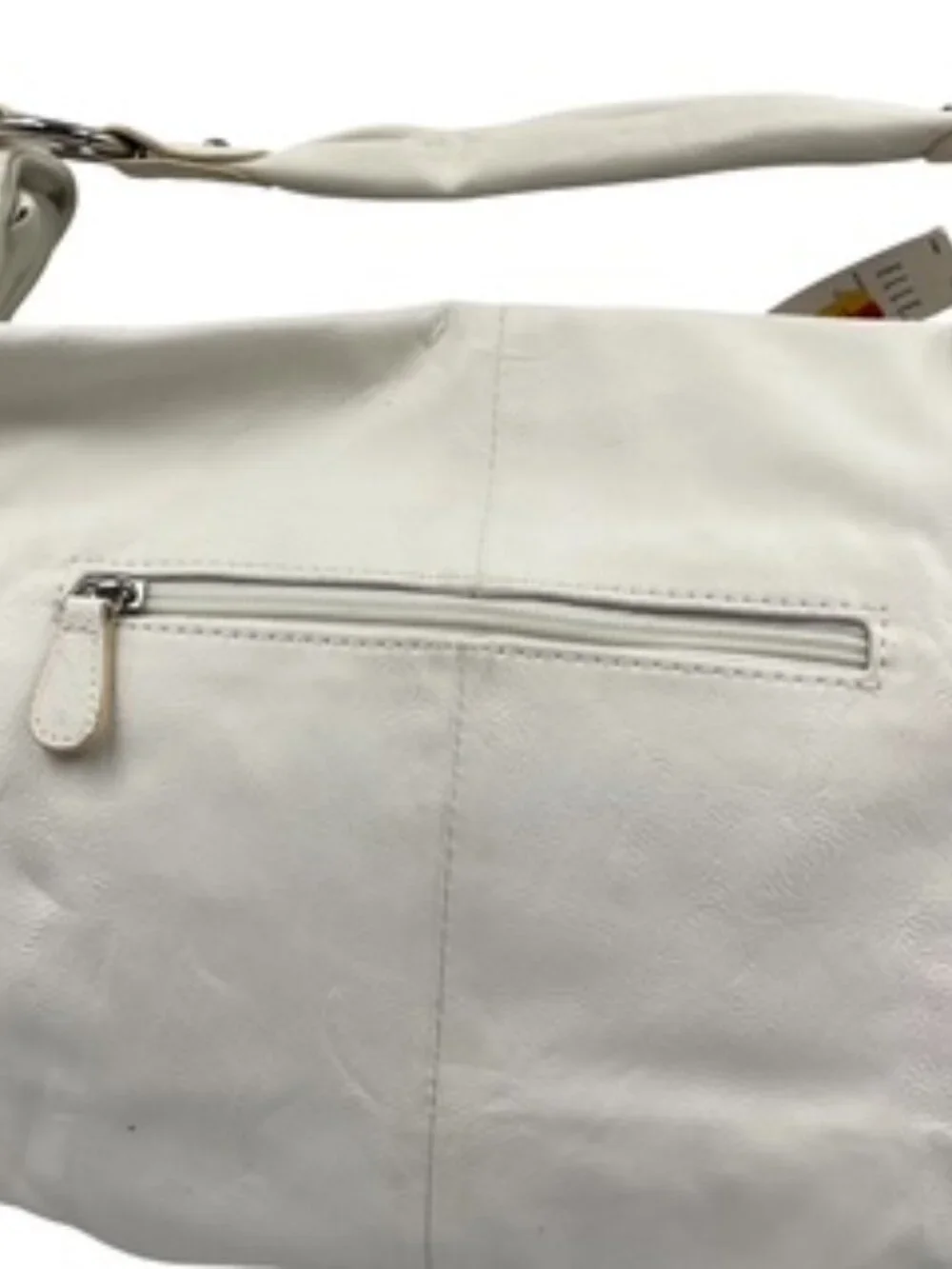 NEW Elle Slouchy Hobo Bag White Leather Shoulder Purse NWT
